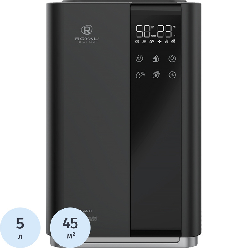 Изображение товара Ультразвуционный увлажнитель воздуха Royal Clima RUH-AS450/5.0E-BL черный Изображение товара Ультразвуционный увлажнитель воздуха Royal Clima RUH-AS450/5.0E-BL черный