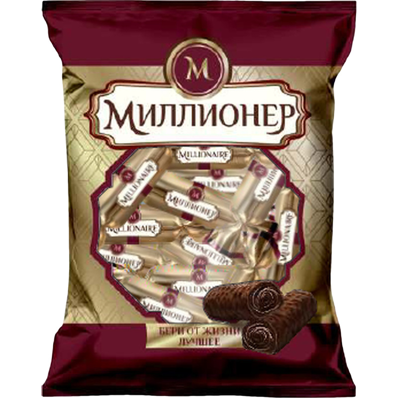 Изображение товара Конфеты Миллионер с апельсиновой цедрой 1 кг тёмный шоколад, кремовый вкус