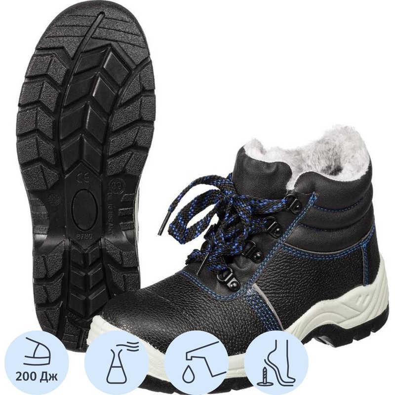 Изображение товара Рабочие зимние ботинки 116152-МП из натуральной и искусственной кожи с металлическим подносоком раз