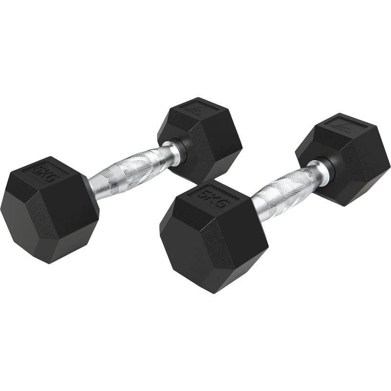 Изображение товара Набор гантелей DFC DB001-5 гексагональные по 5 кг (2 штуки в упаковке)