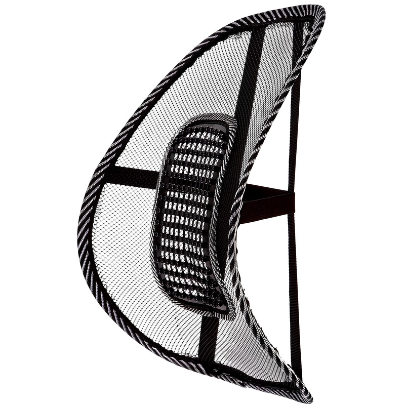 Изображение товара Подушка поддерживающая Офис-Комфорт черная 430х370 мм эргономичная массажная вставка