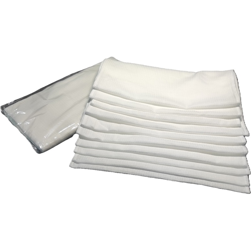 Изображение товара Вафельное белое полотенце 45x60 см 160 г/м2 10 штук в упаковке