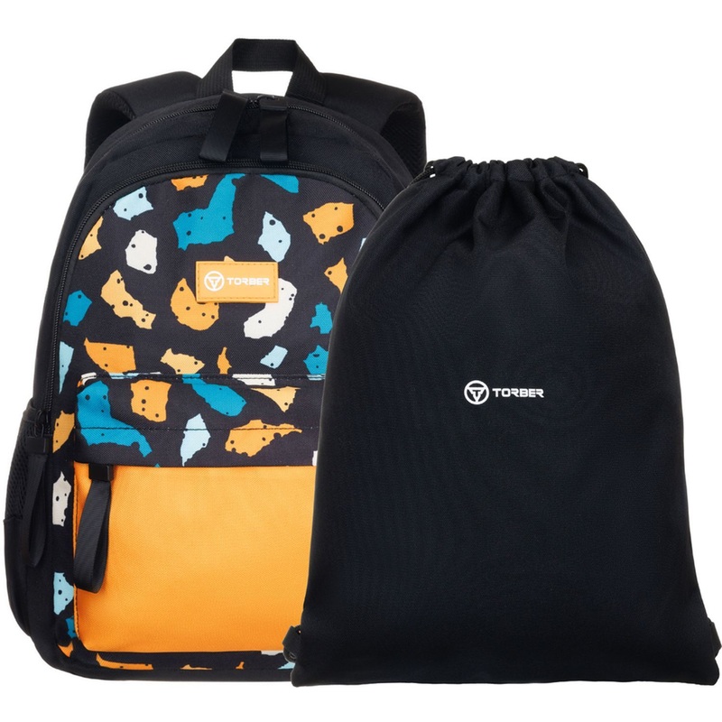 Изображение товара Рюкзак Torber Class X Mini черный для младших школьников с карманом для карточки