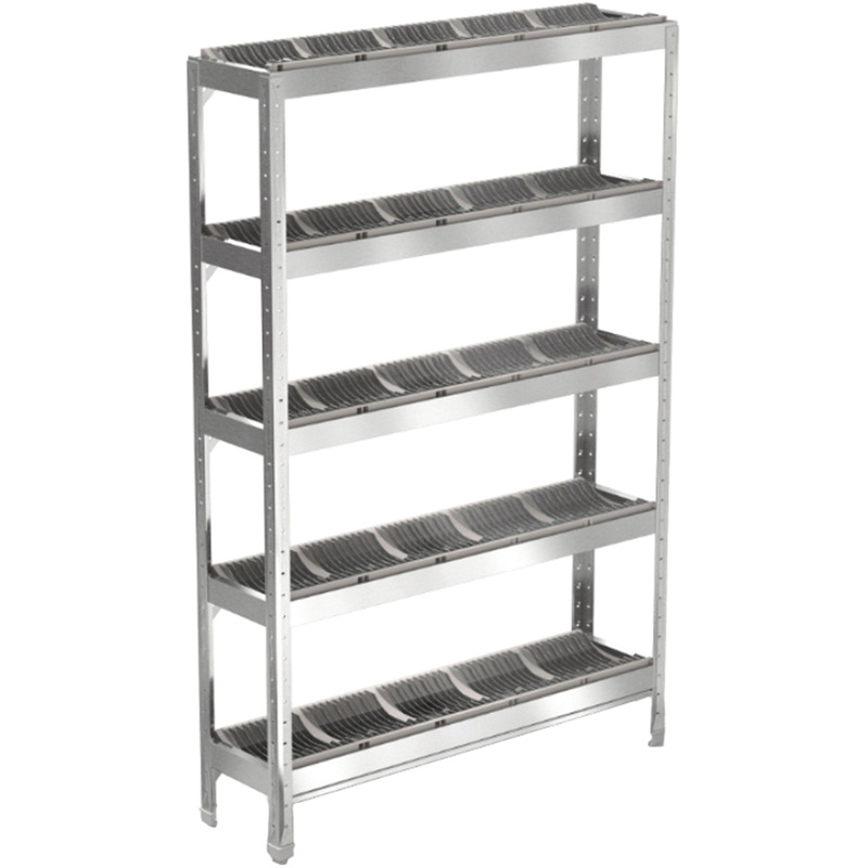 Изображение товара Стеллаж металлический СРТ-18/1203ц для сушки тарелок (5 полок, 1200х300х1800 мм)
