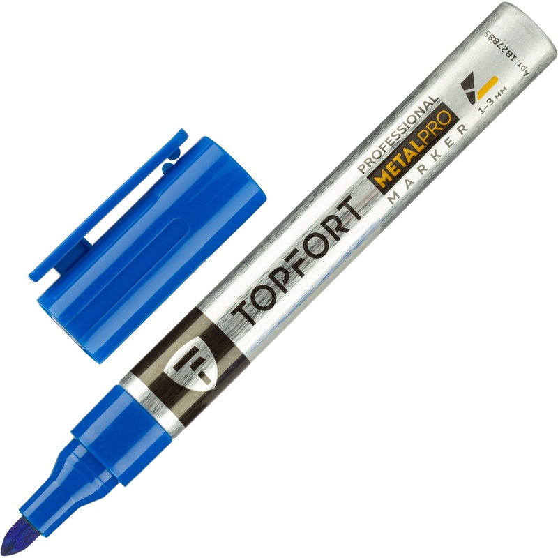 Изображение товара Промышленный перманентный маркер Topfort ZP1540 синий 1-3 мм