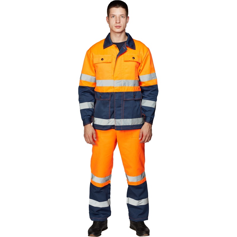 Изображение товара Костюм дорожный летний Спектр-КПК оранжевый-синий с СОП размер 52-54