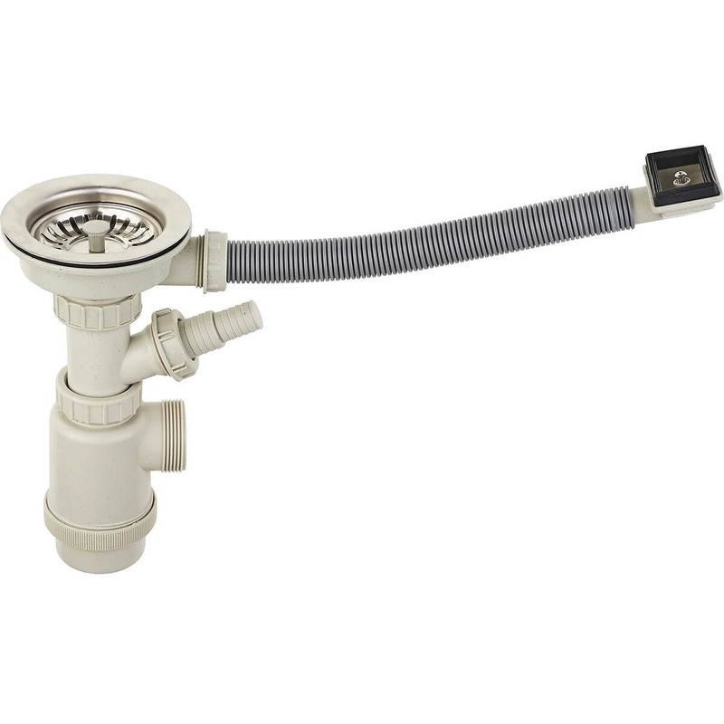 Изображение товара Сифон Ukinox S710 для кухонных моек из пластика белый