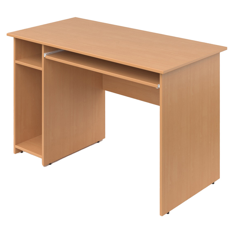 Изображение товара Компьютерный стол из ЛДСП цвета бук с выдвижной полкой