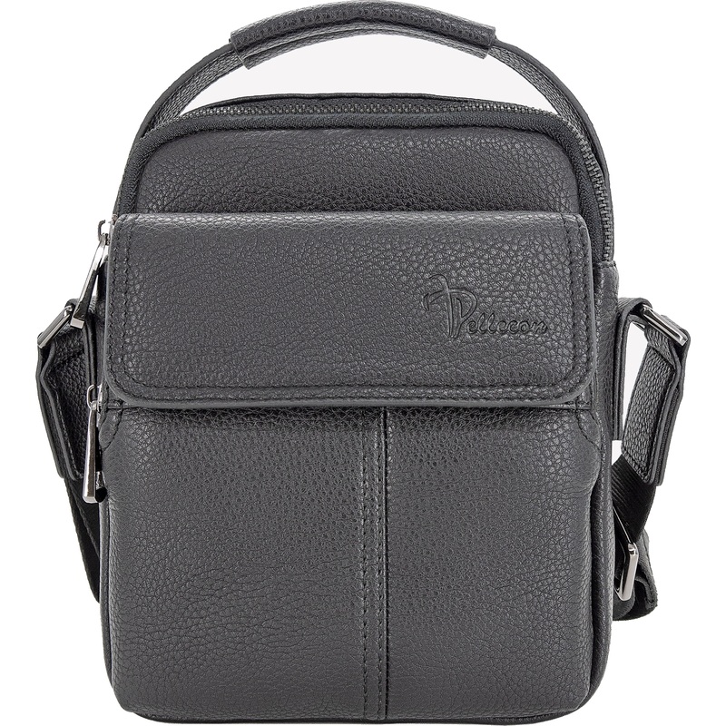 Изображение товара Мужская повседневная сумка Pellecon из искусственной кожи черная 812-81764-1