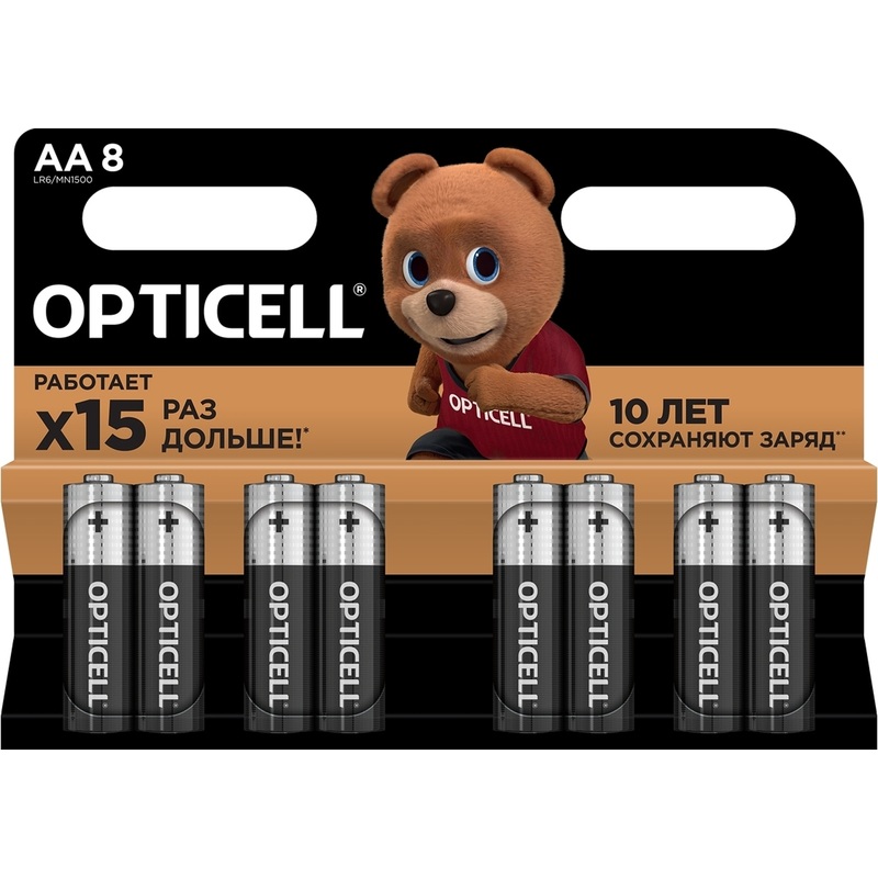 Изображение товара Батарейка AA пальчиковая Opticell Basic 8 штук в упаковке