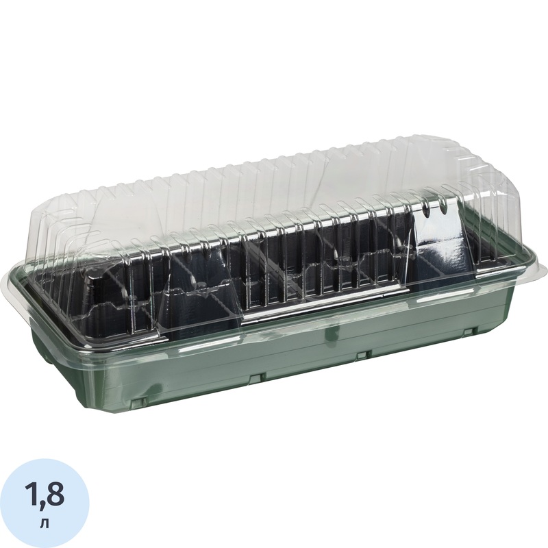 Изображение товара Кассета для рассады InGreen 12 ячеек зелёная 40x17.4x13 см