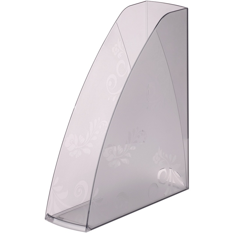 Изображение товара Лоток вертикальный для бумаг Комус Русская Серия 85 мм пластиковый серый