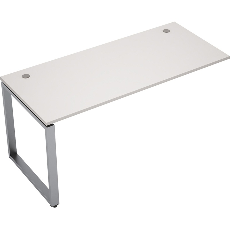 Изображение товара Офисный приставной стол Avance 6МБК-О.6188 белый алюминий матовый 1200х800х750 мм