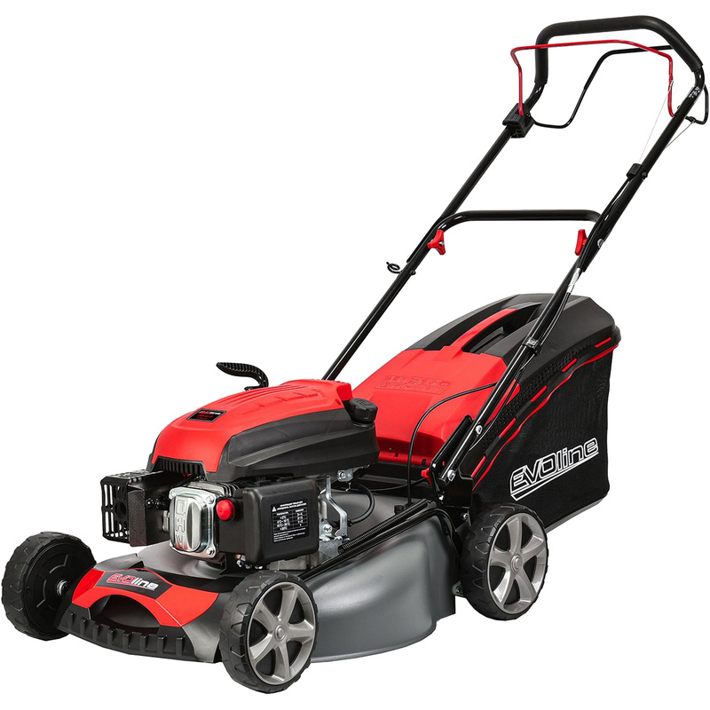 Изображение товара Бензиновая газонокосилка Evoline LMG 46 CS самоходная, 46 см, мульчирование