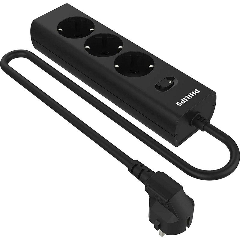 Изображение товара Сетевой фильтр Philips CHP2135BB/51 3 розетки 3 метра защита от перегрузки и короткого замыкания