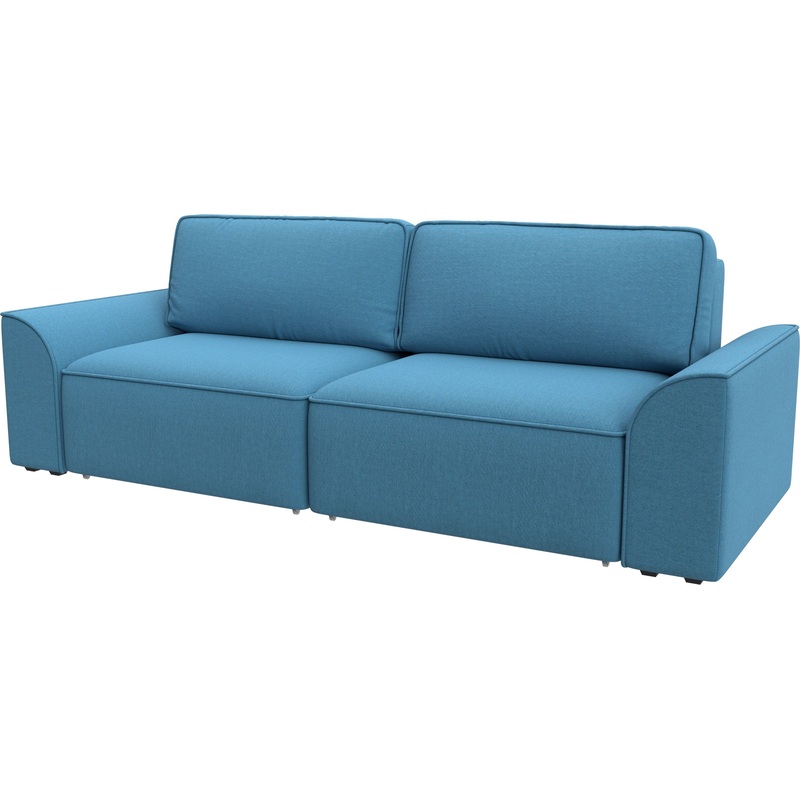 Изображение товара Диван-кровать трёхместный Комфорт Лига-048 НПБ голубой рогожка недорого и практично