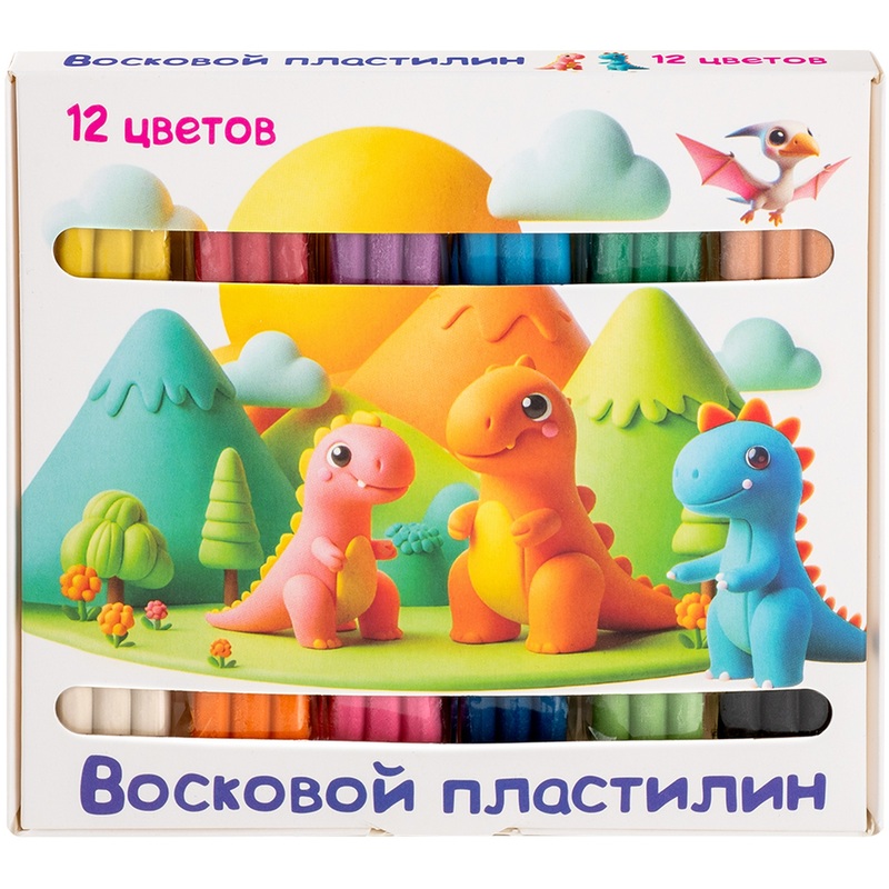Изображение товара Пластилин восковой Genio Kids 12 цветов 180 г