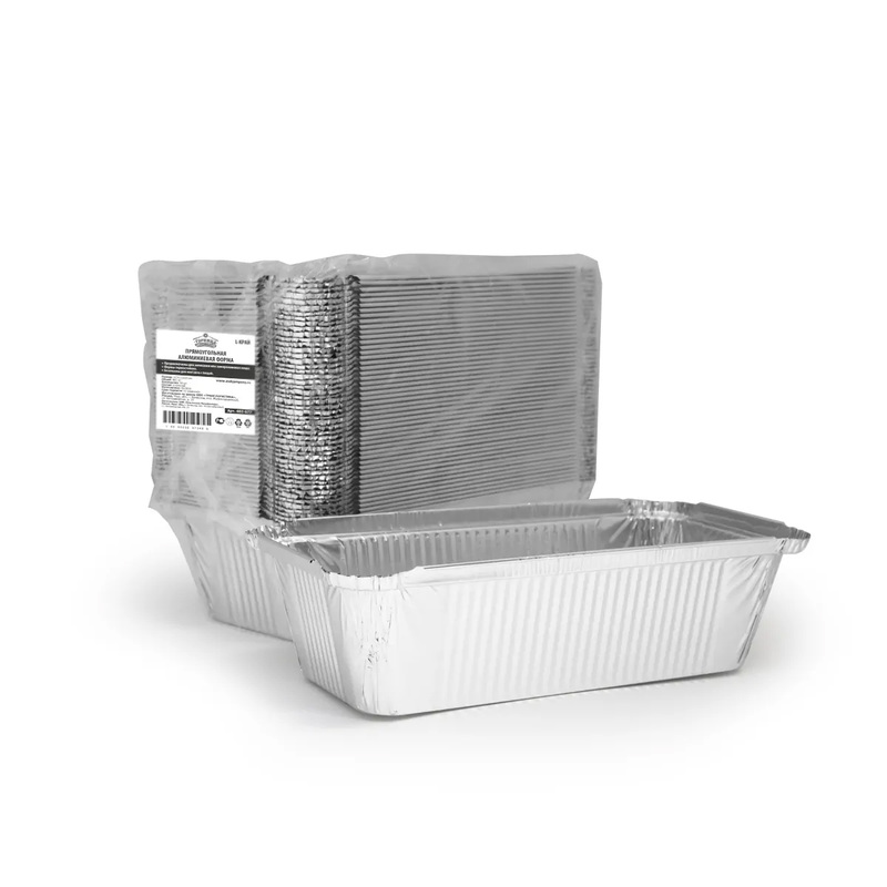 Изображение товара Алюминиевые прямоугольные формы Горница 865 мл упаковка 50 штук
