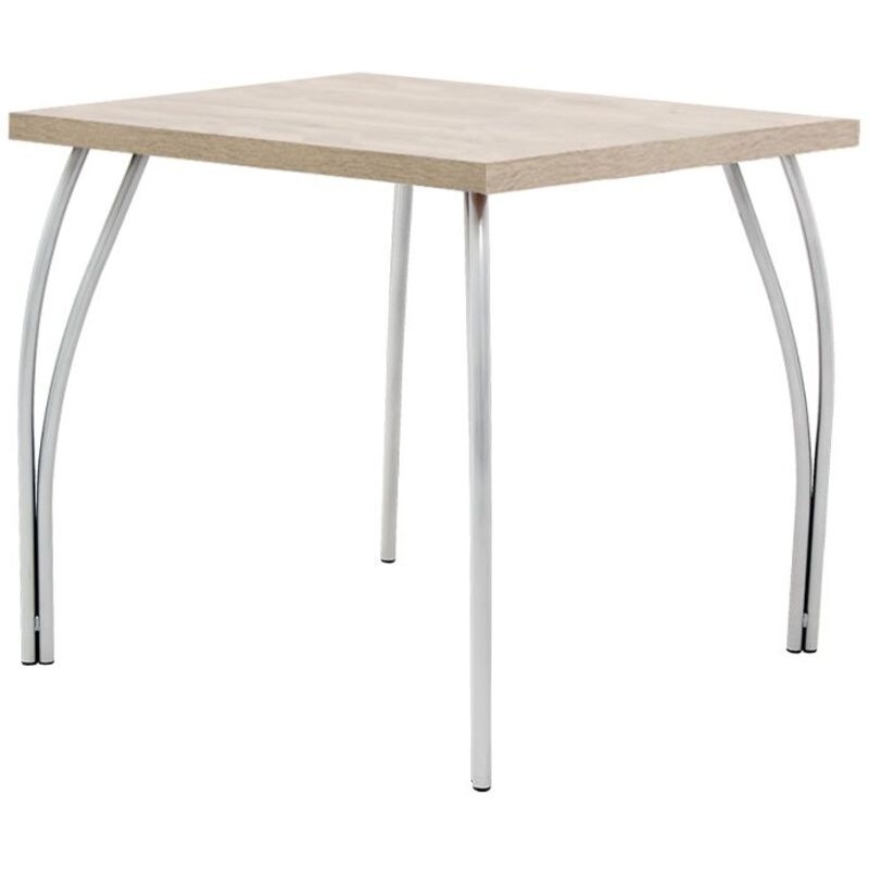 Изображение товара Стол обеденный Страйк дуб мадуро/серебристый 800x800x731 мм