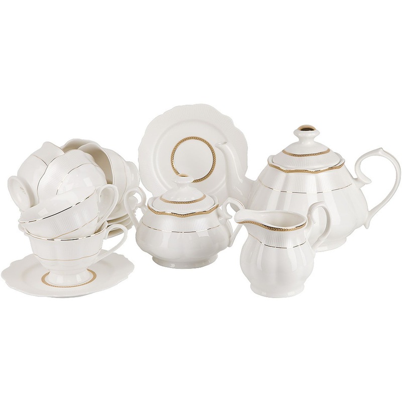 Изображение товара Чайный набор Nouvelle Home White chic на 6 персон из фарфора (15 предметов)