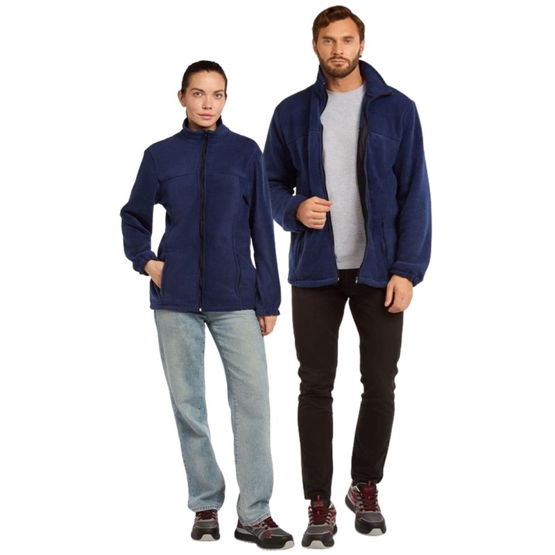 Изображение товара Мужская флисовая толстовка тёмно-синяя с молнией размер M