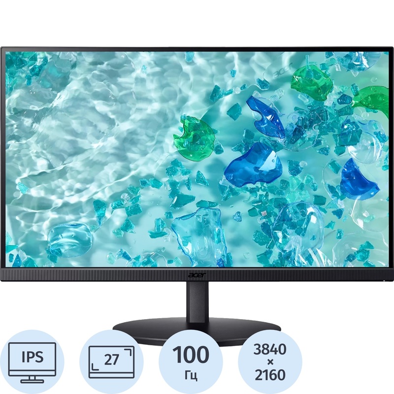 Изображение товара Монитор 27 Acer Vero CB272Kbmiiprx чёрный (UM.HB2CD.002) с 4K разрешением