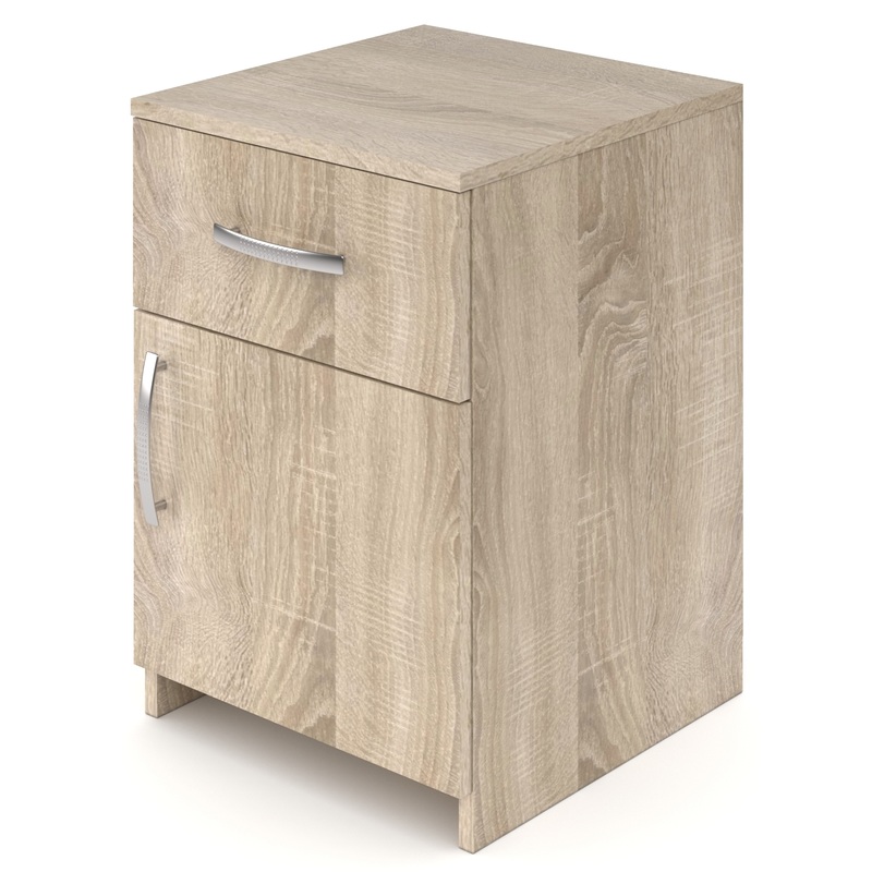 Изображение товара Тумба с ящиком и полкой МДО дуб сонома 400х420х580 мм