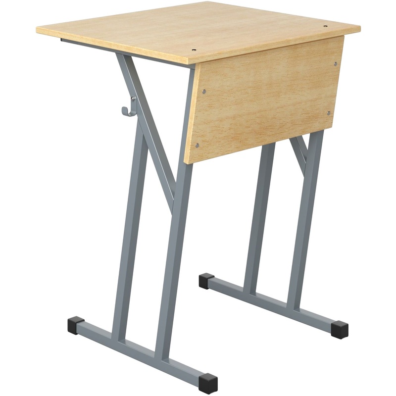Изображение товара Стол ученический одноместный Комус (клен/серый, рост 7)