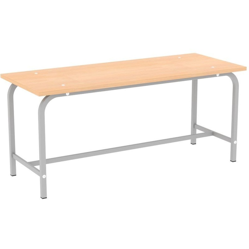 Изображение товара Скамья для раздевалок из бук с металлическим каркасом 1000х350х450 мм