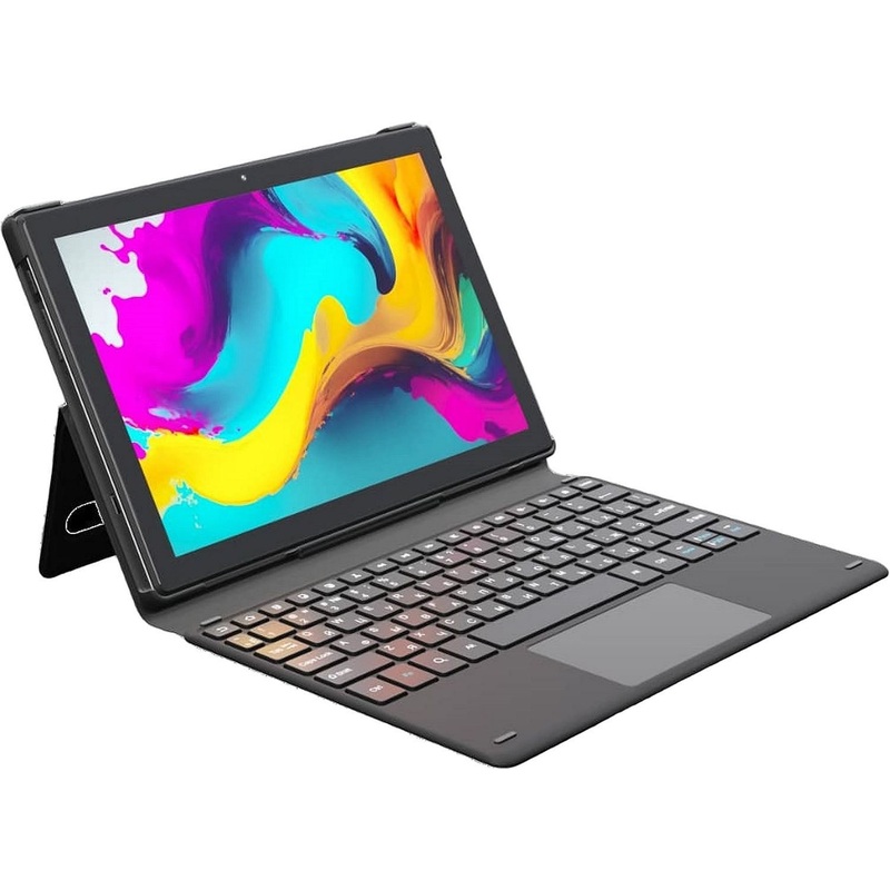 Изображение товара Планшет BigTech A2 10.1 128 ГБ с клавиатурой фиолетово-серый восемь ядер 4G LTE