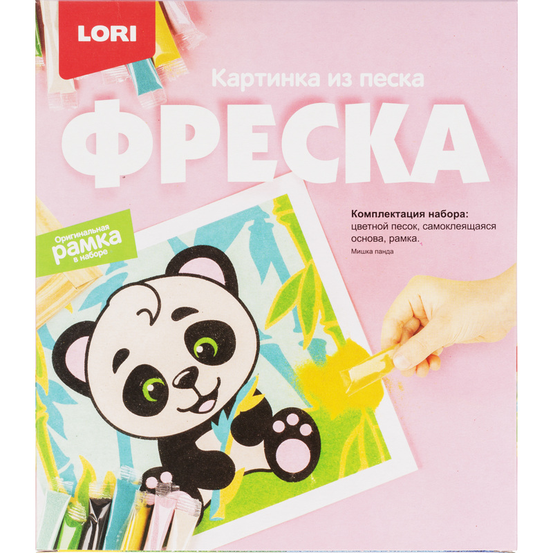 Изображение товара Фреска Lori Картина из песка Мишка панда 10 цветов