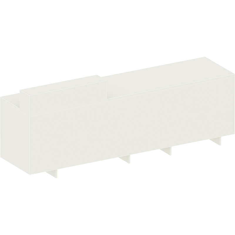 Изображение товара Кассовый прилавок белый 2400х600х950 мм с тумбой для ПВЗ