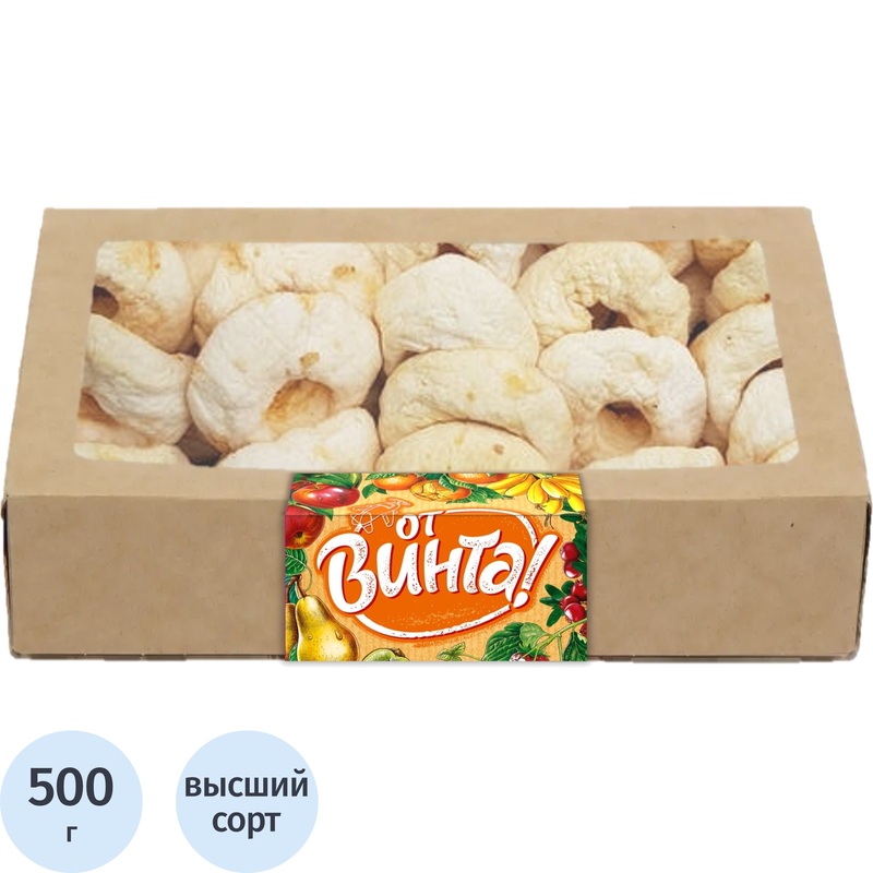 Изображение товара Яблоки сушёные От Винта 500 г высший сорт без глазури быстрое хранение