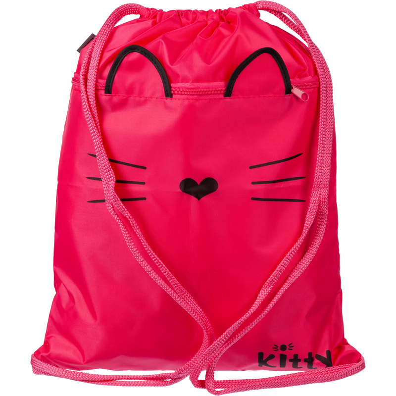 Изображение товара Мешок для сменной обуви Комус Класс Kitty 360x470 мм розовый с карманом