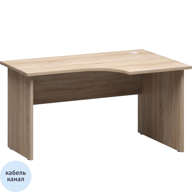Изображение товара Эргономичный стол СП-Бюджет 2365 правая конфигурация дуб сонома венге