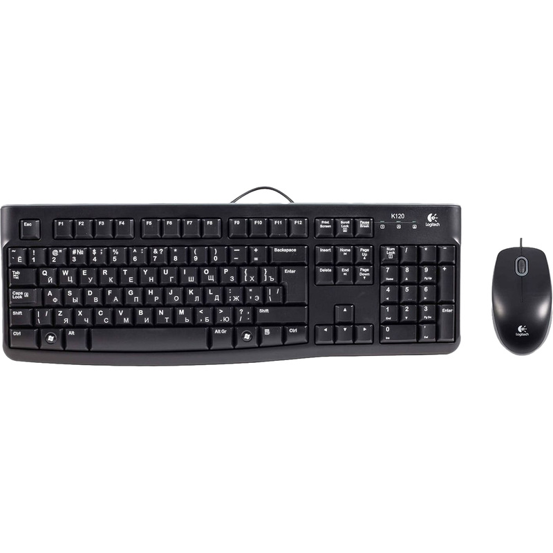 Изображение товара Комплект проводная клавиатура и мышь Logitech MK120 с USB