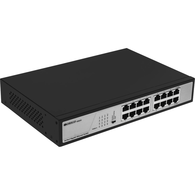 Изображение товара Коммутатор сети Origo OS2216/A1A 16 портов неуправляемый для домашних и офисных сетей