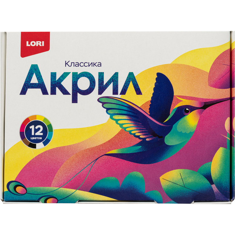 Изображение товара Краски акриловые Lori Классика 12 цветов по 15 мл