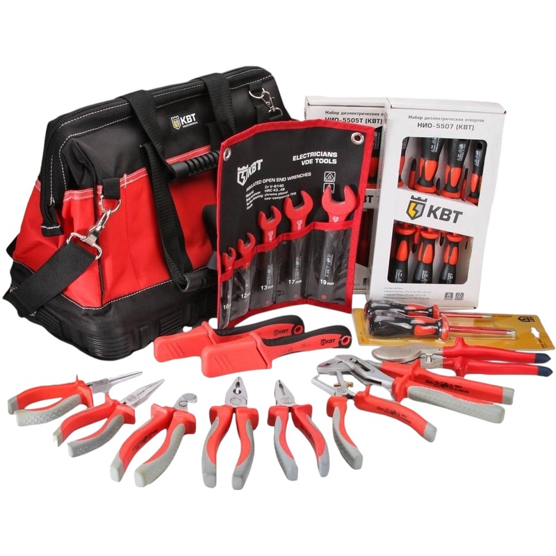 Изображение товара Набор инструмента электромонтажный КВТ НИЭ-04 16 предметов