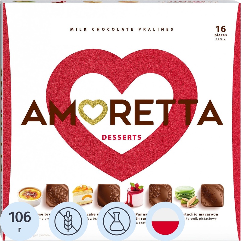 Изображение товара Конфеты шоколадные Mieszko Amoretta Desserts ассорти 106 г