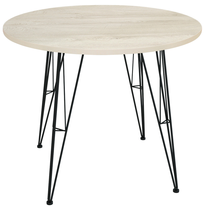 Изображение товара Обеденный круглый стол Sheffilton SHT-T5 дуб выбеленный черный 80 см