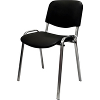 Стул офисный Easy Chair Изо PC 10 чёрный искусственная кожа металл с  имитацией под хром (1905633)