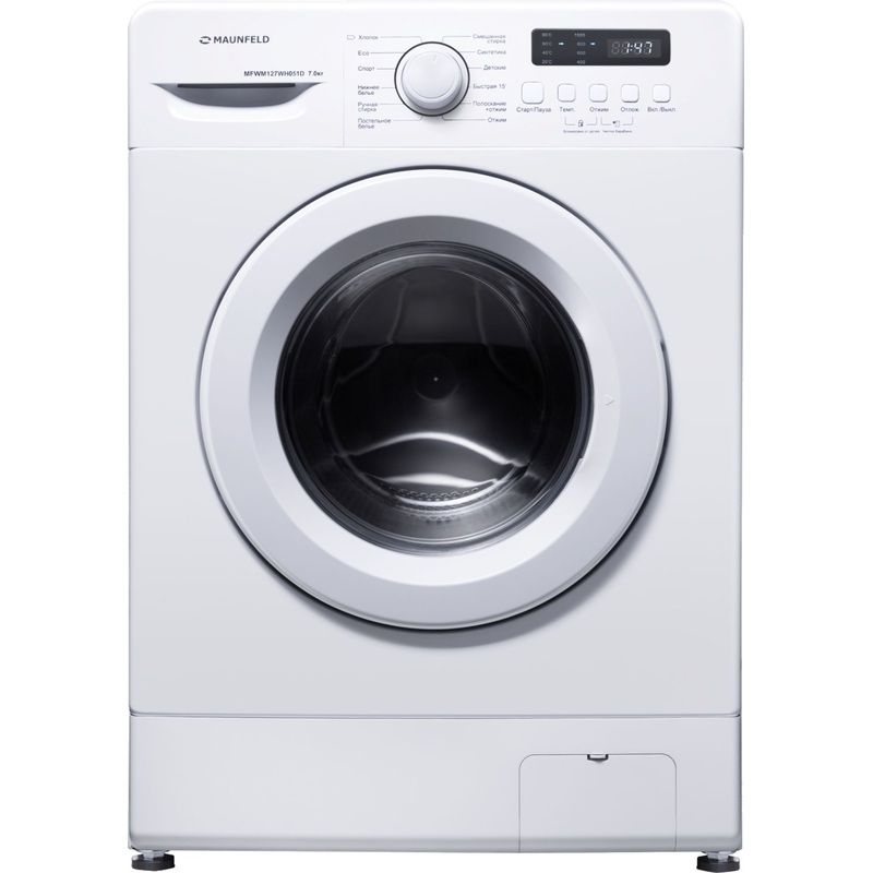 Изображение товара Стиральная машина узкая Maunfeld MFWM127WH051D 7 кг