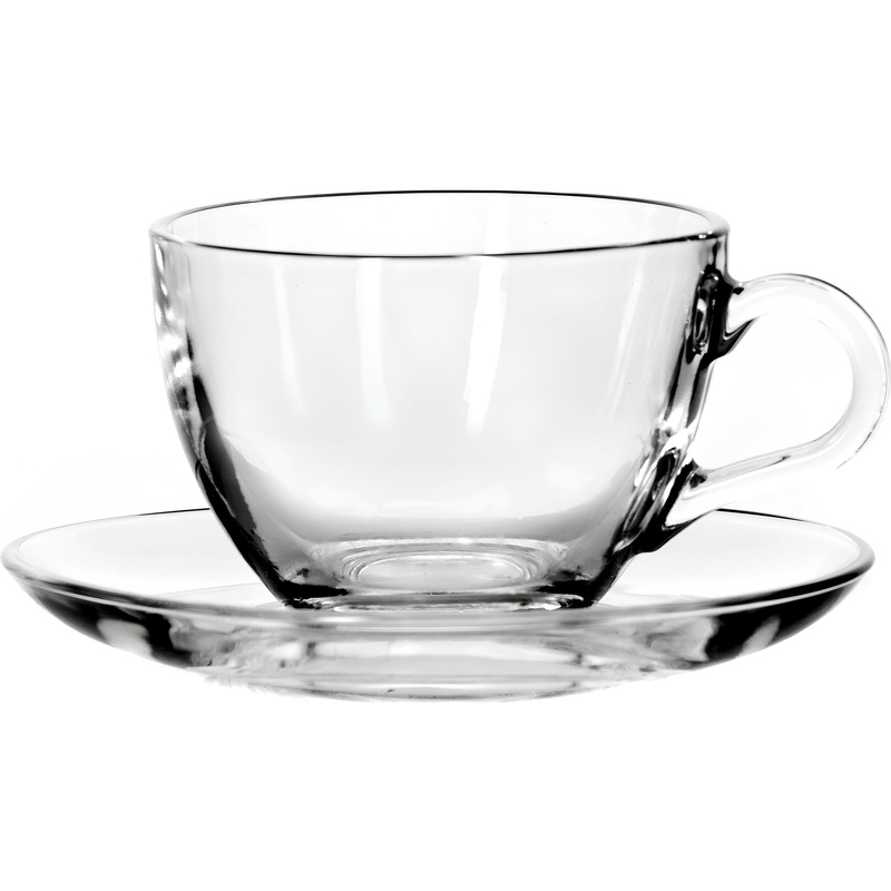 Изображение товара Уценка. Чайная пара Pasabahce Бейзик стеклянная 238 мл (6 штук в упаковке)