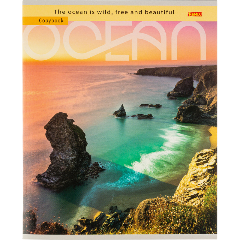 Изображение товара Тетрадь общая Remix Прибрежные виды А5 48 листов в клетку на скрепках