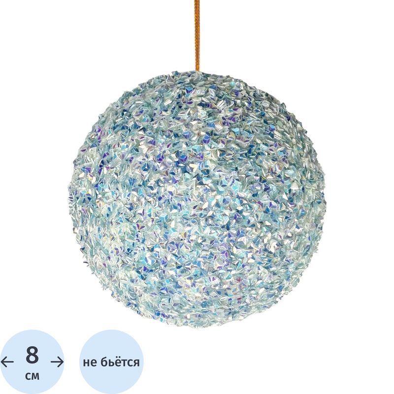 Изображение товара Ёлочный шар Magic Time голубой полистирол 8 см