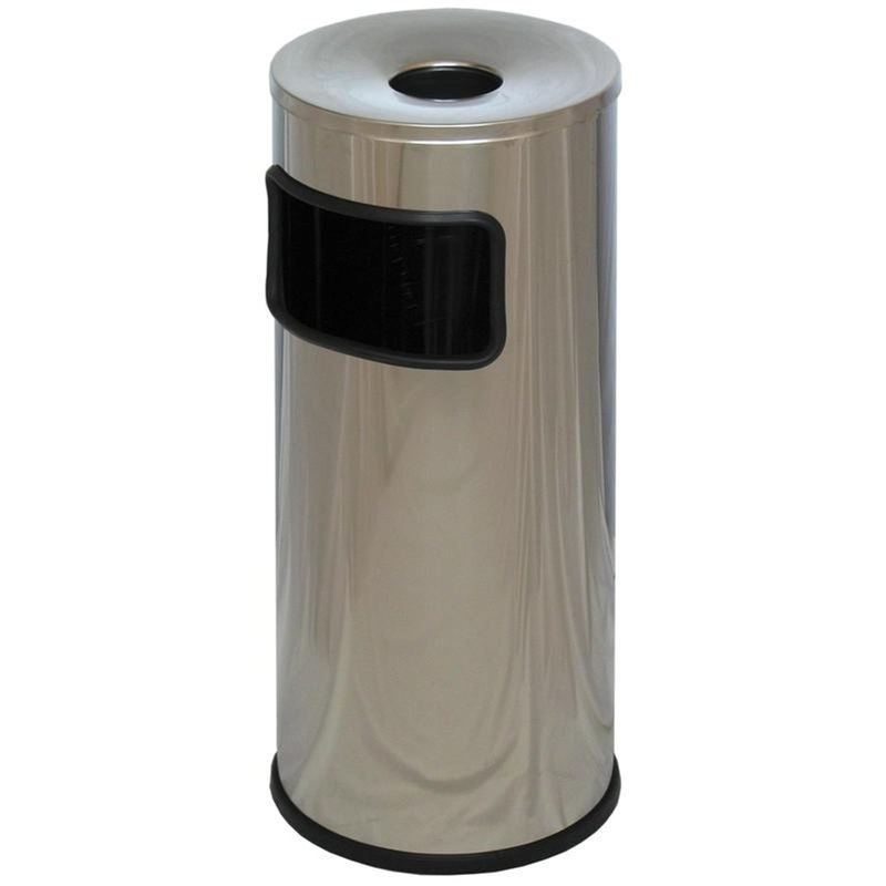 Изображение товара Урна-пепельница уличная Титан N54 30л - хромированная сталь