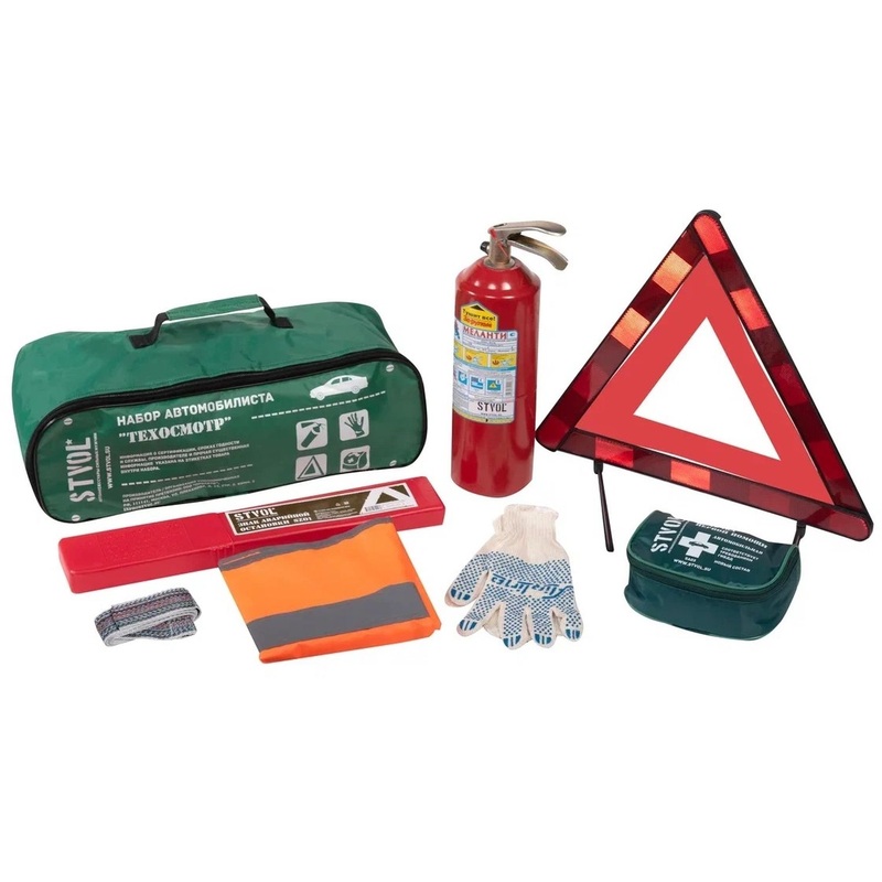 Изображение товара Набор автомобилиста Stvol Техосмотр 4 Гост (SNA05), комплект для безопасности в авто