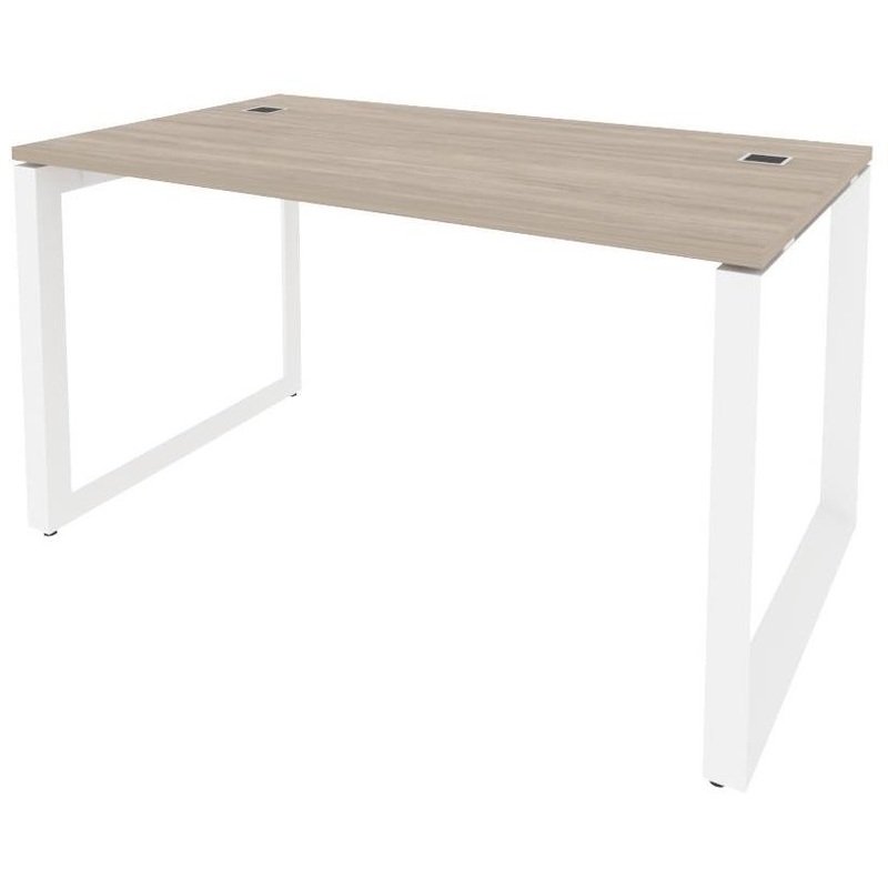 Изображение товара Стол руководителя письменный Onix Direct O.MO-SRR-3.8 дуб аттик белый 1380х800х750 мм