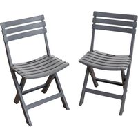 Стул Domfy Garden Chair серый (пластик, 2 штуки)